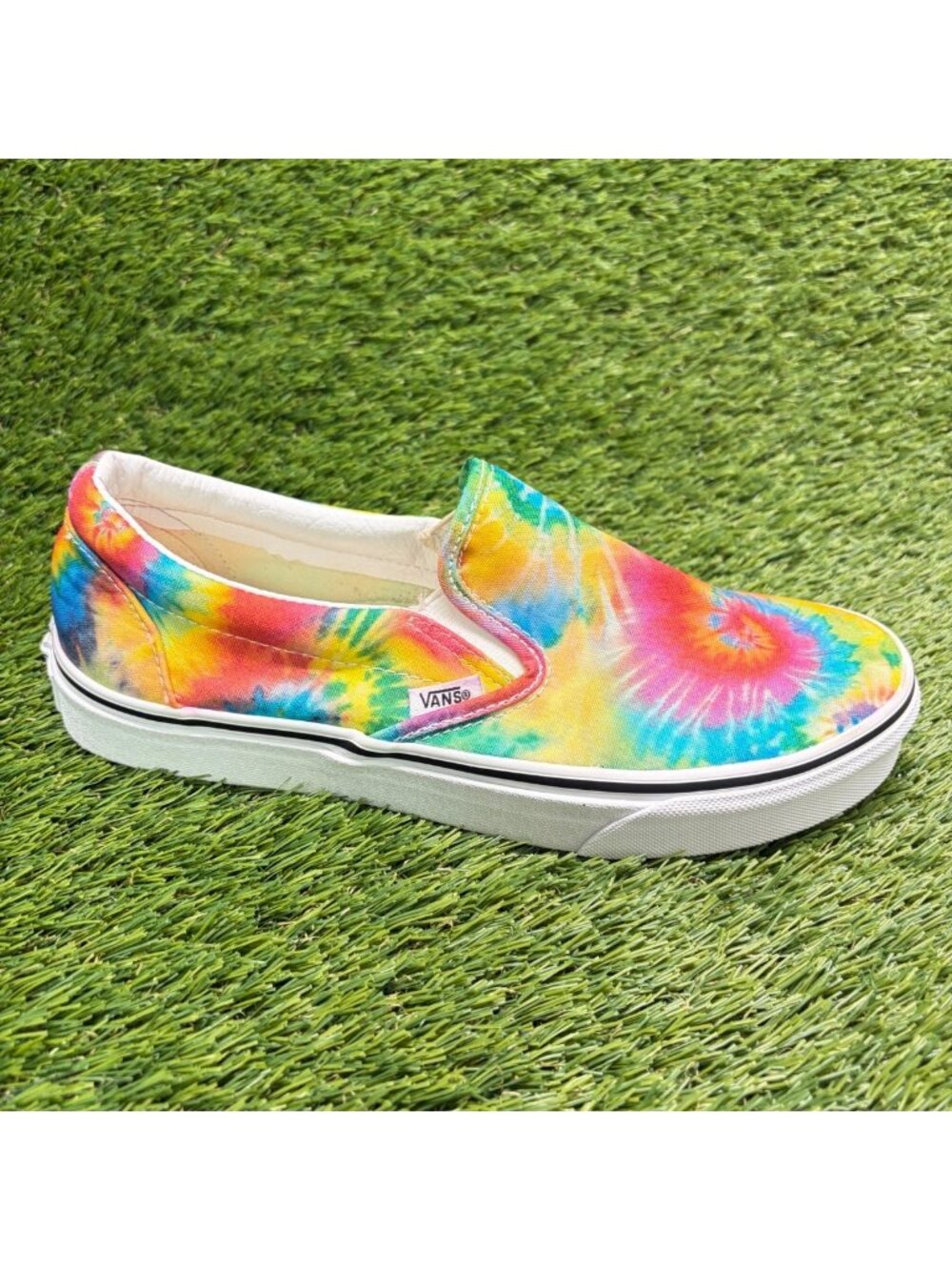 Vans Classic Slip-On Rainbow Dye Womens Size 9 Mens 7.5 Athletic Shoes Sneakers